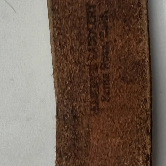 Women’s Brown Leather Belt with Unicorn Abalone Buckle - Picture 2 of 3